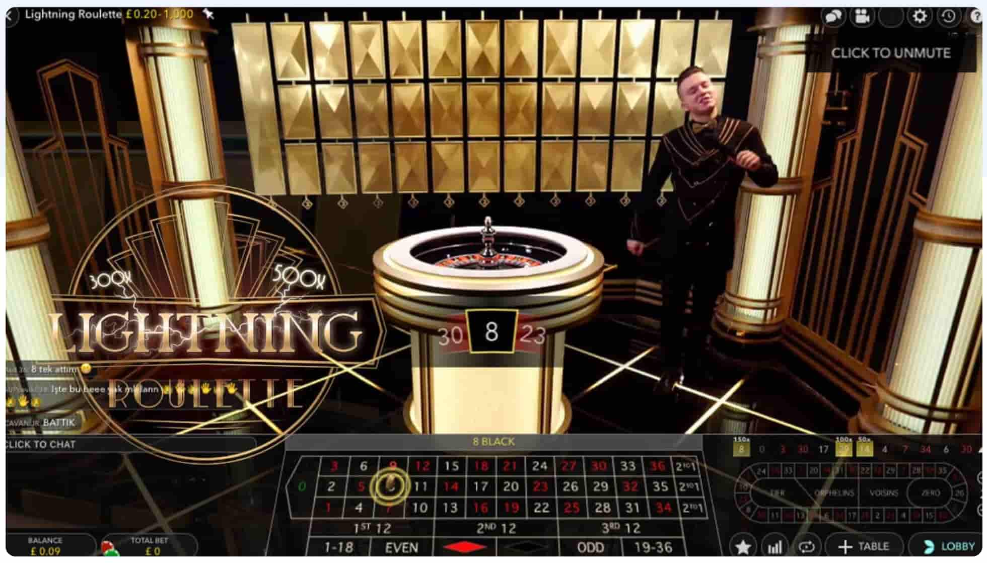 Lightning Roulette Spiel für echtes Geld