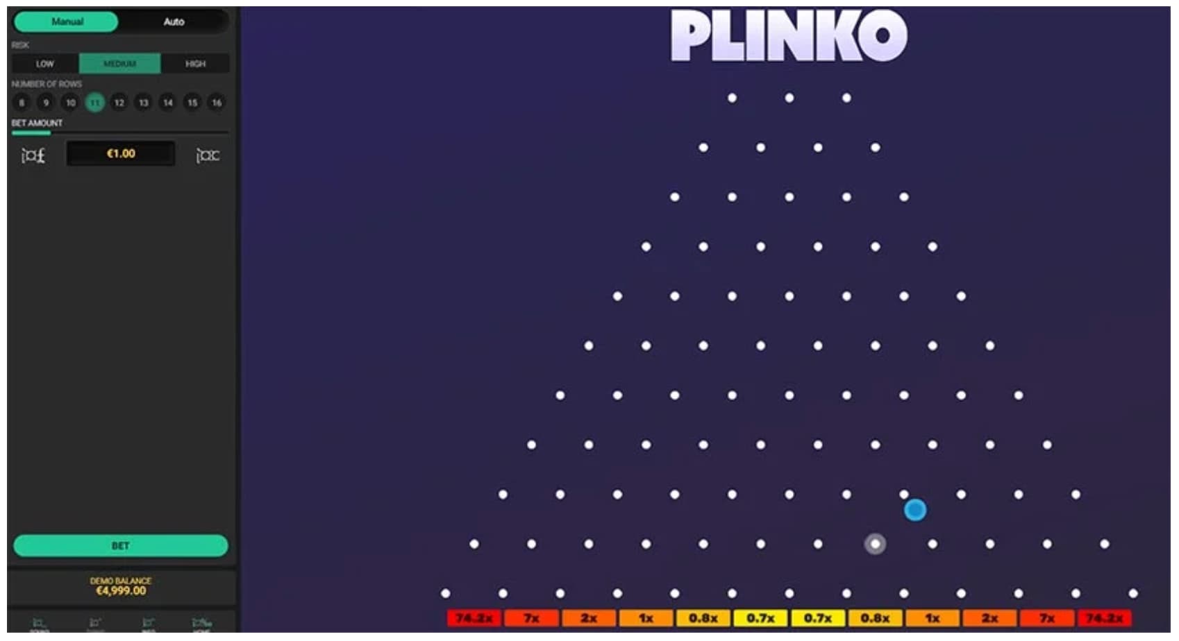 Plinko Spiel für echtes Geld